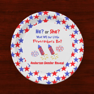 Little Firecracker Gender Reveal Pappteller