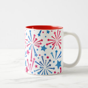Little Firecracker Red White Blue 4. Juli Kaffee Zweifarbige Tasse