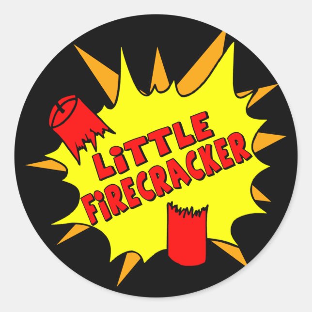 Little Firecracker Runder Aufkleber (Vorderseite)