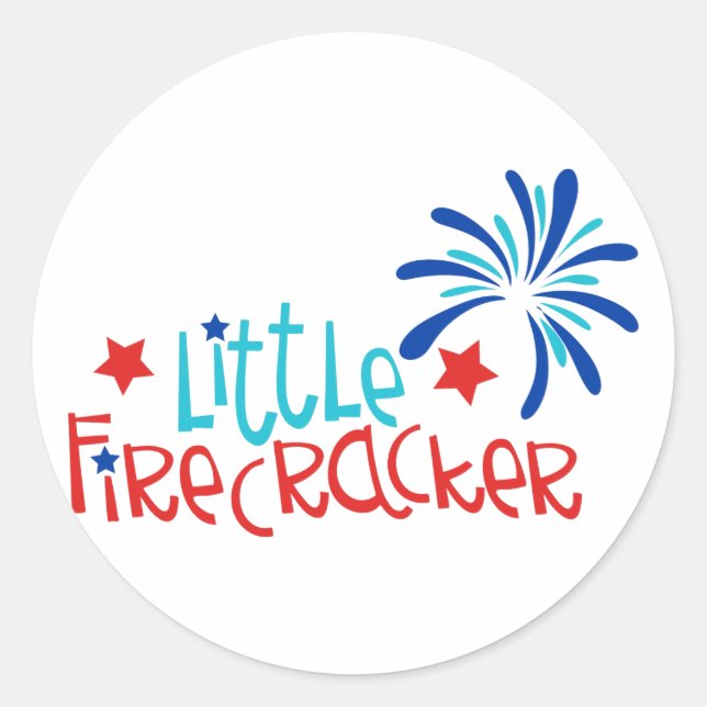 Little Firecracker Runder Aufkleber (Vorderseite)