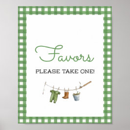 Little Fisherman Baby Shower Favors Poster