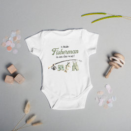 Little Fisherman Clothesline Fishing Baby Shower Baby Strampler