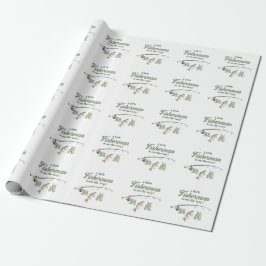 Little Fisherman Clothesline Fishing Baby Shower Geschenkpapier