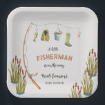 Little Fisherman Fishing Baby Shower Paper Teller<br><div class="desc">Das perfekte Party für eine angeln gemachte Babydusche!</div>