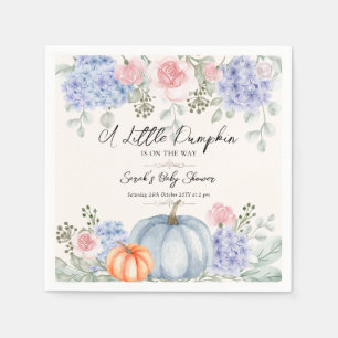 Little Floral Pumpkin Halloween Fall Baby Dusche Serviette