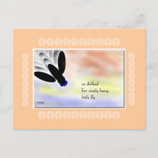 Little Fly Haiku Art Sammelkarte Postkarte