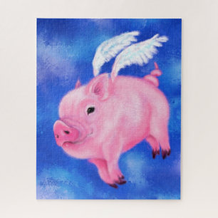Little Flying Piggy Angel - Zeichnend Kunstsammlun