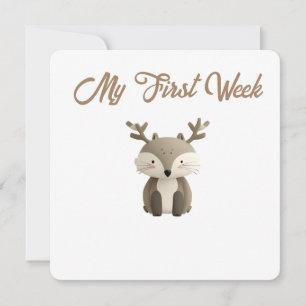 Little Forest Friends Carte de grande étape de béb