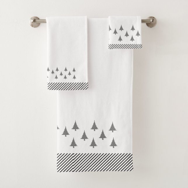 Little Forest White Badhandtuch Set (Insitu)