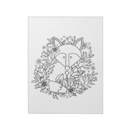 Little Fox Coloring Sheets Notizblock