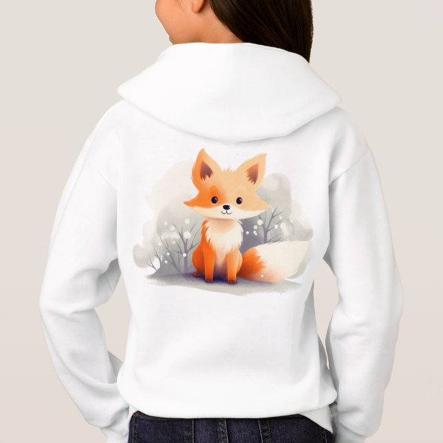 Little fox in winter hoodie (Rückseite)
