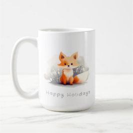 Little fox in winter kaffeetasse
