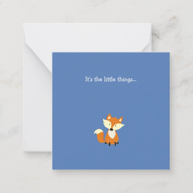 Little Fox Mini Vielen Dank, dass Sie die Note Car Mitteilungskarte (Vorderseite)