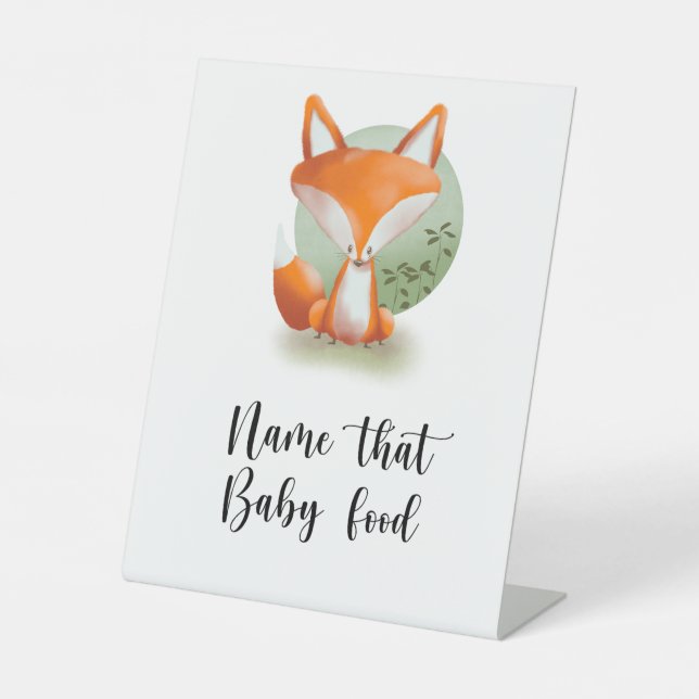 Little Fox - Name dieses Babynahrung Sockelschild (Vorderseite)