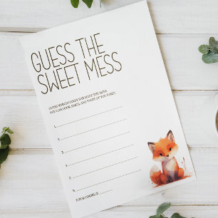 Little Fox Sweet Mess Windel-Baby-Party-Spiel Poster