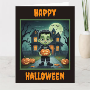 Little Frankenstein Halloween Karte