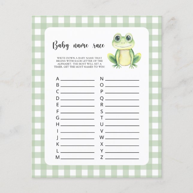 Little Frog - Baby name race (Vorderseite)
