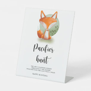 Little Fuchs cub - Schnuller Jagd Baby Duschgame Sockelschild