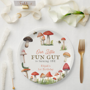 Little Fun Typ Mushroom Bee Boy Geburtstag Pappteller