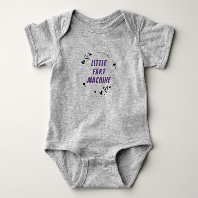 "Little Furz Machine" Funny Baby Bodysuit Strampler (Vorderseite)