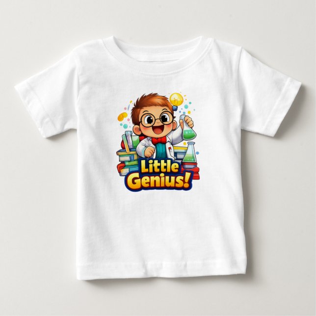 Little Genius Cute Baby Illustration T-shirt (Vorderseite)