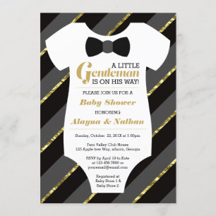 Little Gentleman Baby Shower Einladung, Imitate Go Einladung