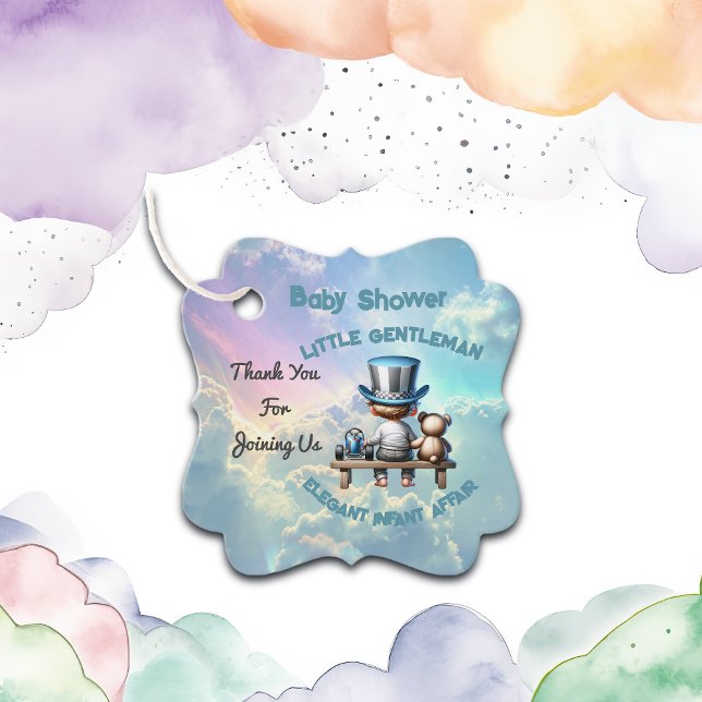 Little Gentleman Baby Shower | Geschenkanhänger (Von Creator hochgeladen)