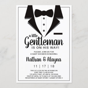 Little Gentleman Baby Shower Invitation, Tuxedo Einladung