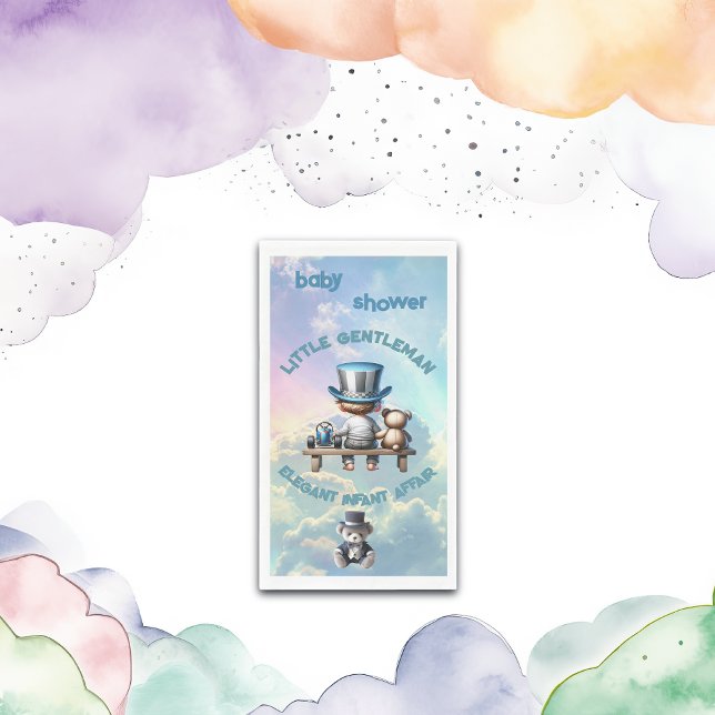 Little Gentleman Baby Shower | Papier Serviette (Von Creator hochgeladen)