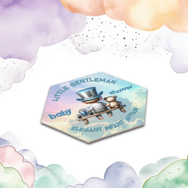 Little Gentleman Baby Shower | Untersetzer (Von Creator hochgeladen)