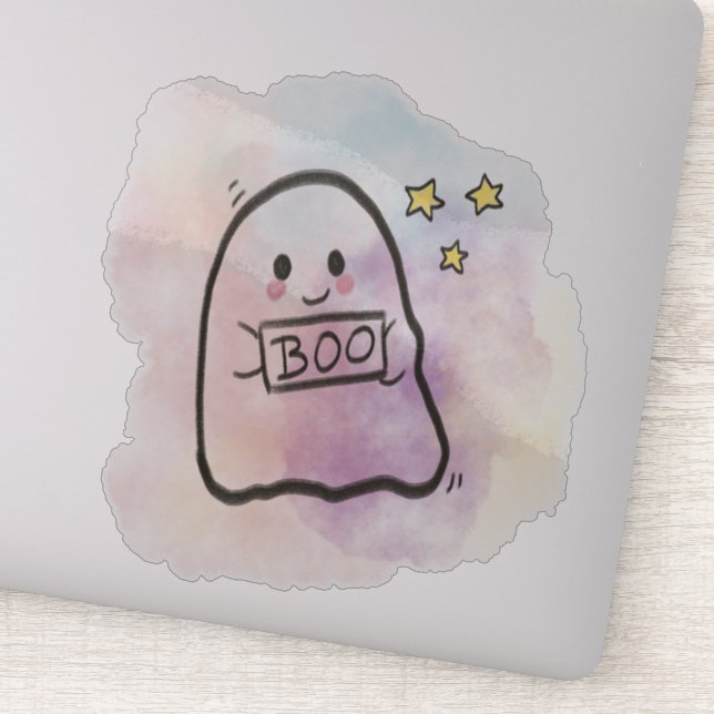 Little ghost Boo sign  Aufkleber (Detail)
