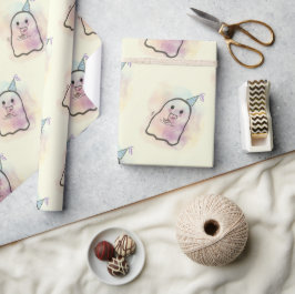 Little ghost celebration  geschenkpapier