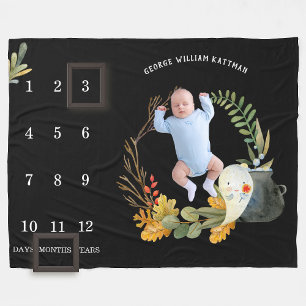 Little Ghost Halloween Baby Milestone Blanket Fleecedecke