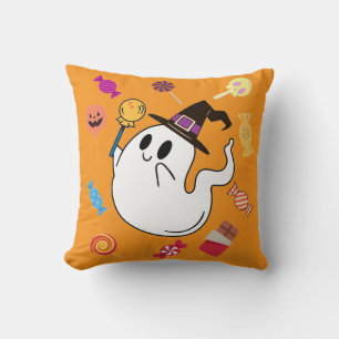 Little Ghost Halloween Orange Wohngestaltung Niedl Kissen