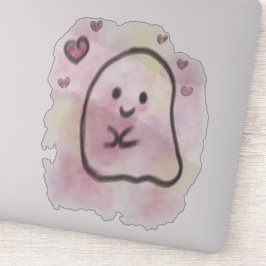 Little ghost is in love aufkleber