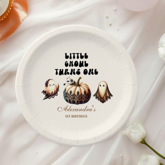 Little Ghoul Erster Geburtstag Pappteller (Von Creator hochgeladen)