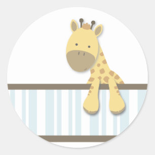 Little Giraffe {blau}   Aufkleber