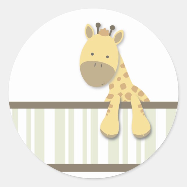 Little Giraffe {Green} | Aufkleber (Vorderseite)