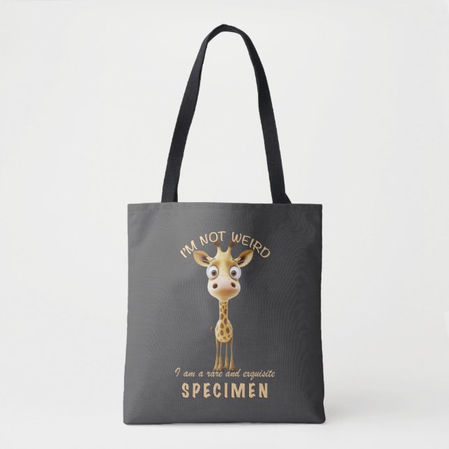 Little Giraffe Ich bin nicht komisch, ich bin selt Tasche (Vorderseite)