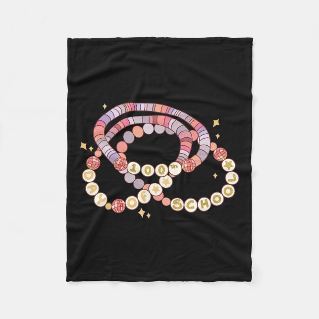 Little Girl 100 Days of School Freundschaft Br Fleecedecke (Vorderseite)