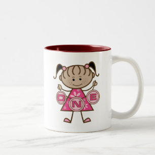 Little Girl 1. Geburtstag T - Shirt und Geschenke Zweifarbige Tasse