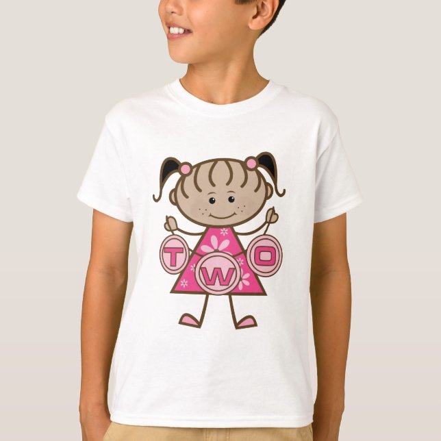 Little Girl 2. Geburtstag T - Shirt und Geschenke (Vorderseite)