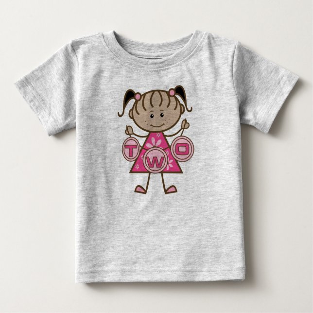 Little Girl 2. Geburtstag T - Shirt und Geschenke (Vorderseite)
