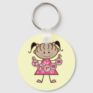 Little Girl 3. Geburtstag - Tshirts und Geschenke Schlüsselanhänger