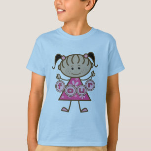 Little Girl 4th Birthday Tshirts et cadeaux
