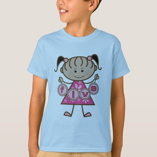 Little Girl 5th Birthday Tshirts und Geschenke (Vorderseite)