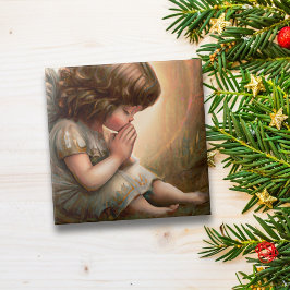 Little Girl Angel Radiant Light Halo beten Fliese