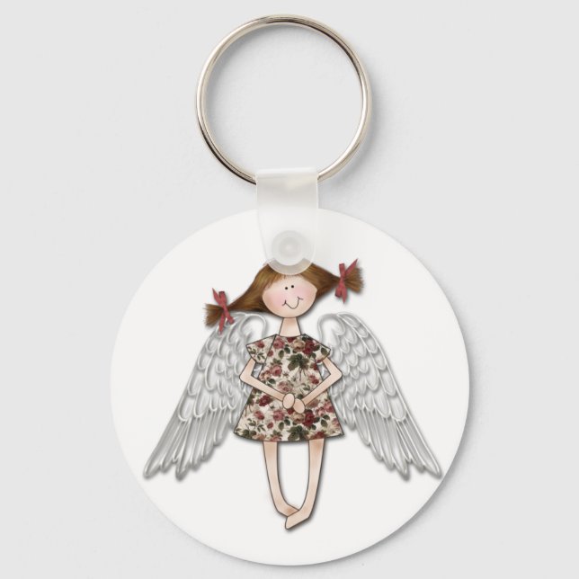 Little Girl Angel Schlüsselanhänger (Vorderseite)