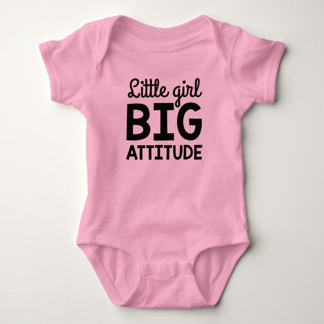 Little Girl Big Attitude Baby Strampler (Vorderseite)