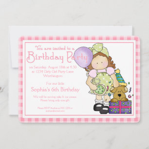 Little Girl Birthday Party Einladung Country Girl 